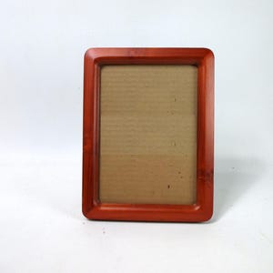 Teak Wood 5x7 Picture Frame Vintage Two Way Easel Back Table Top Horizontal Vertical Hanging Gallery Wall Photography MCM Danish Mod Decor