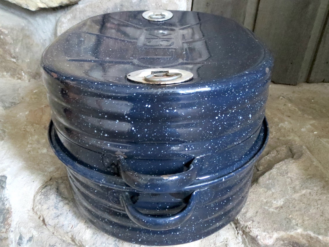 Antique LISK Graniteware Roaster Vintage 3 Piece Metal Dutch Etsy