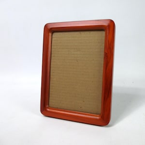 Teak Wood 5x7 Picture Frame Vintage Two Way Easel Back Table Top Horizontal Vertical Hanging Gallery Wall Photography MCM Danish Mod Decor
