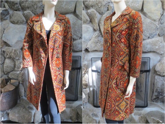 Saks Fifth Avenue Velvet Coat Vintage 1970s Maxi C
