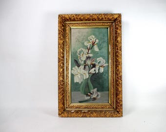 Vintage 1945 “Wild Flowers” Floral Still Life Framed Fine Art Print Vintage 1945 “Wild Flowers” Floral Still Life Framed Fine Art Print