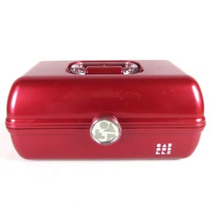 CABOODLES Resefodral för smink, bärbar förvaring av kosmetika, vintage-organisatör i hårdplast från 1990-talet