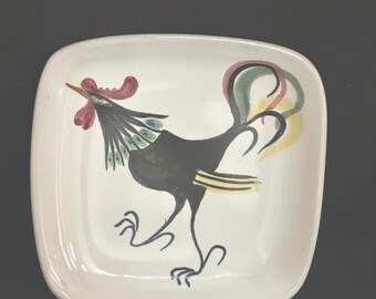 set of 5 Glidden Rooster snack plates