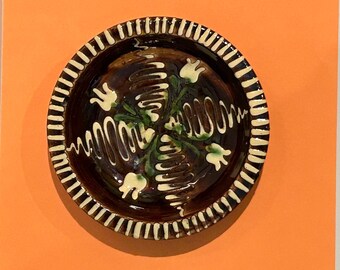 Pre-WWII German slipware small bowl