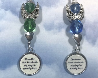 Guardian Angel Rearview Mirror Ornament Driver’s Birthstone Angel Car Ornament