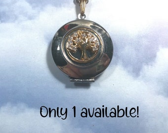 Tree of Life Photo Locket Necklace Blank or with Photos