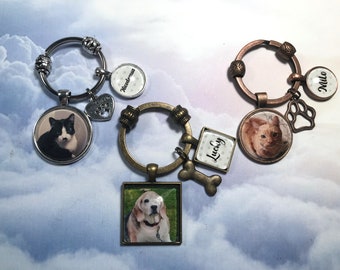 Pet Loss Photo Key Ring Personalized Pet Key Chain for Pet Moms and Dads