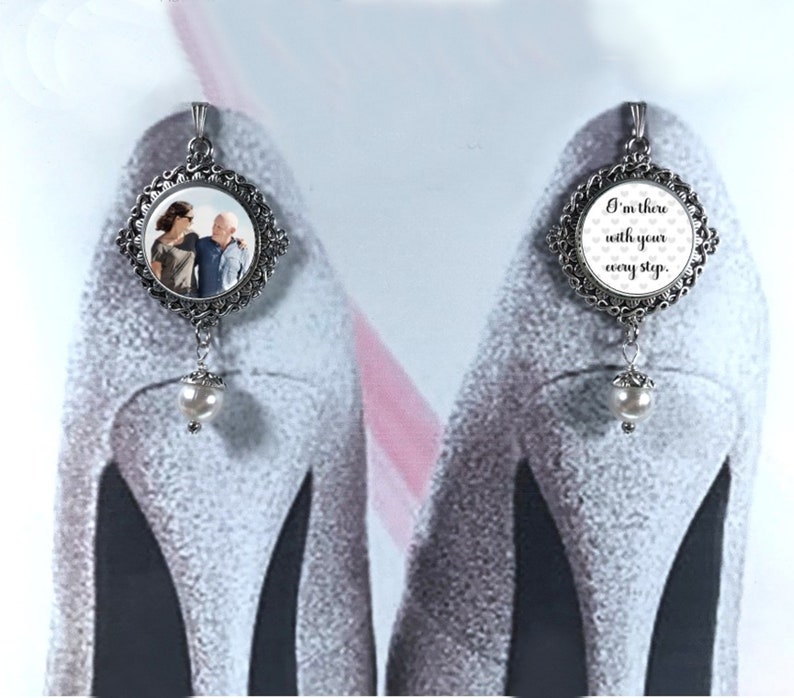 Bridal Photo Shoe Charm Clips Photo Shoe Charms for Bride image 1