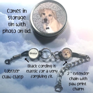 Infinity Photo Bracelet with Photo and Name Charms Pet Photo and Name Bracelet immagine 2