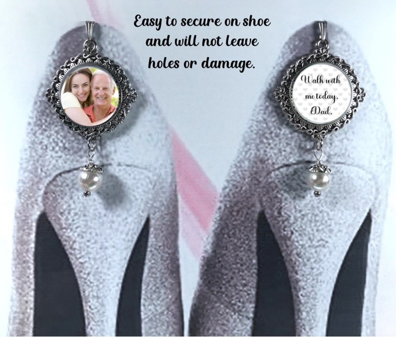 Bridal Photo Shoe Charm Clips Photo Shoe Charms for Bride image 3