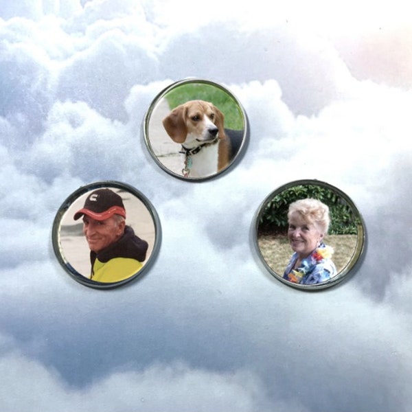 Photo Pocket Coin Photo Token Single or Double Sided for Grooms Custom Picture Pocket Coin Wedding Memorial Charm