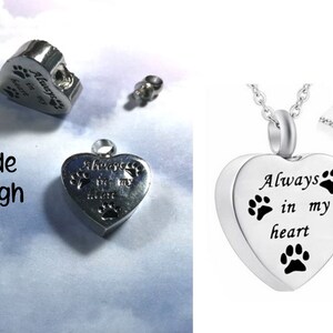 Pet Loss Key Ring with Custom Photo and Heart Cremation Urn Loss of Cat Dog Memory and Remains Vial Ash Container zdjęcie 7