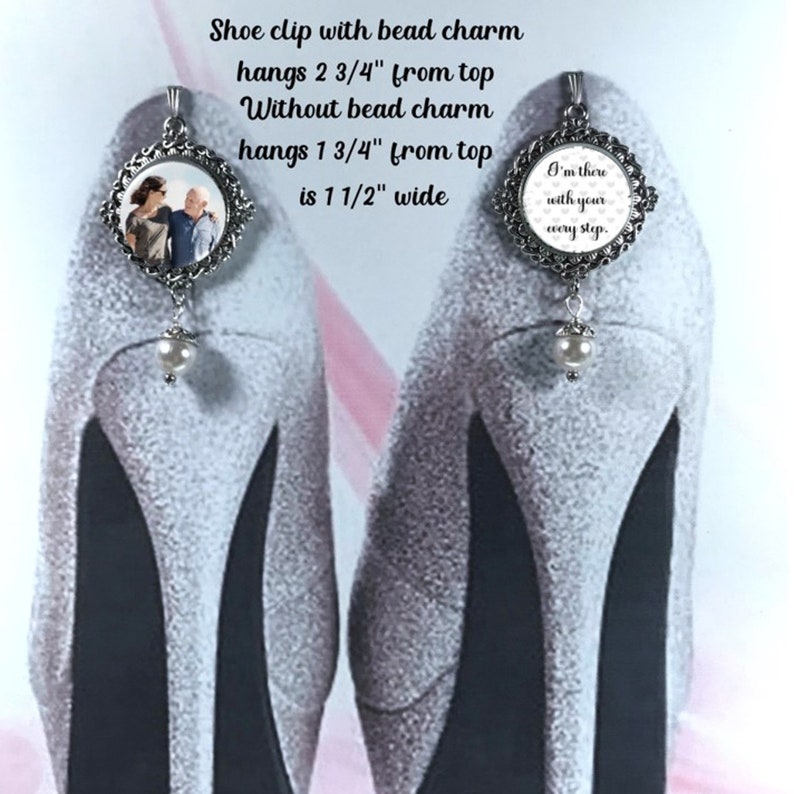 Bridal Photo Shoe Charm Clips Photo Shoe Charms for Bride image 2