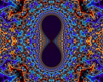 Fold and Conjugate - Burning Ship Tricorn Julia Fractal Fine Art Print, Mathematical Wall Art