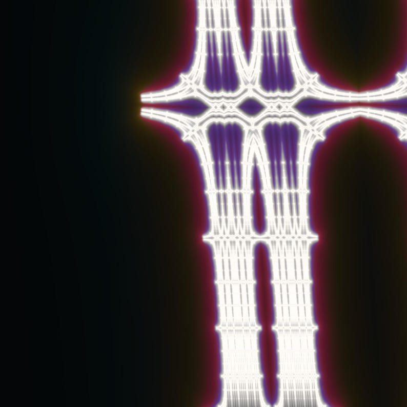 Ivory Spires - Burning Ship Fractal Fine Art Print, Mathematical Wall Art image 3