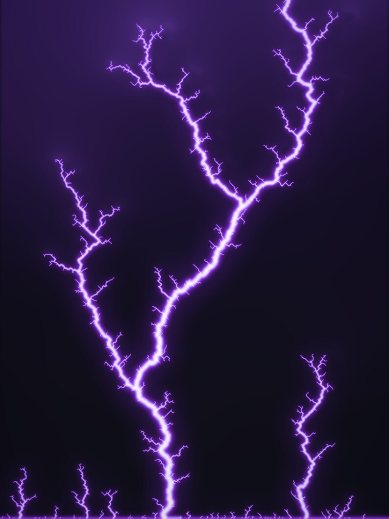 Dielectric Breakdown - Stochastic Growth Fractal Fine Art Print, Physics Wall Art image 1