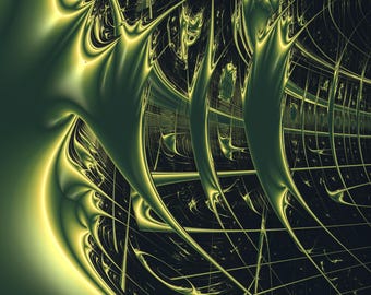 Zirkon-Schwalben – Lyapunov-Fraktal-Kunstdruck, Mathematische Wandkunst