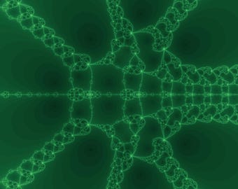 Emerald - Newton Fractal Fine Art Print, Mathematical Wall Art