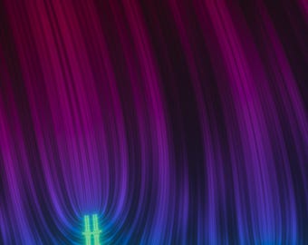 Substorm Sea - Burning Ship Fractal Fine Art Print, Aurora Wall Art