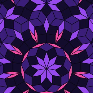 Ultraviolet Ennead - Quasicrystal Ruling Fine Art Print, Geometric Wall Art image 2