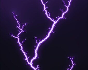 Dielektrischer Durchschlag – Stochastisches Wachstum, fraktales Leinwandbild, fertig zum Aufhängen