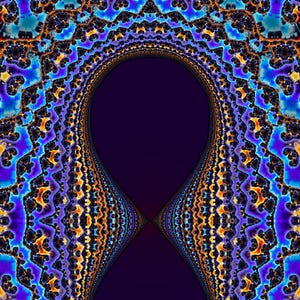 Fold and Conjugate - Burning Ship Tricorn Julia Fractal Fine Art Print, Mathematical Wall Art image 2