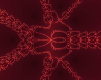 Ruby - Newton Fractal Fine Art Print, Mathematical Wall Art