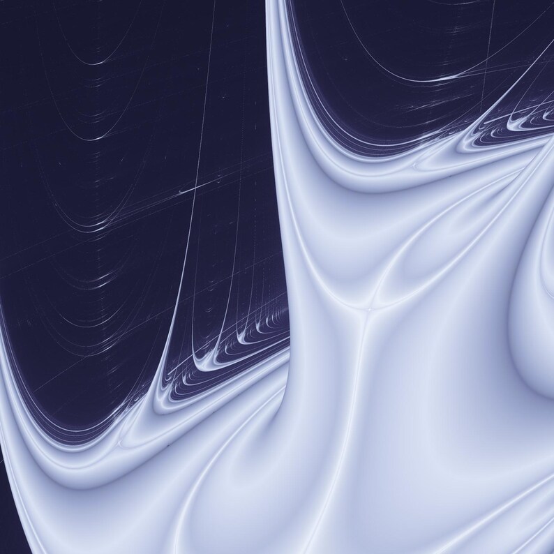 Stahlschwalbe – Lyapunov-Fraktal-Kunstdruck, Mathematische Wandkunst Bild 2