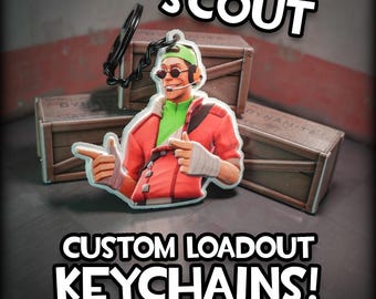 Custom Scout Loadout Keychain - Team Fortress 2