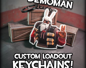 Custom Demoman Loadout Keychain - Team Fortress 2