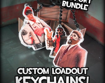 Custom Support Team Loadouts Keychains (Medic, Sniper, Spy) - Team Fortress 2