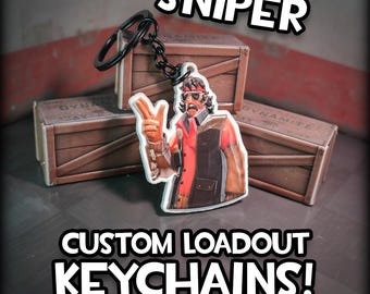 Custom Sniper Loadout Keychain - Team Fortress 2