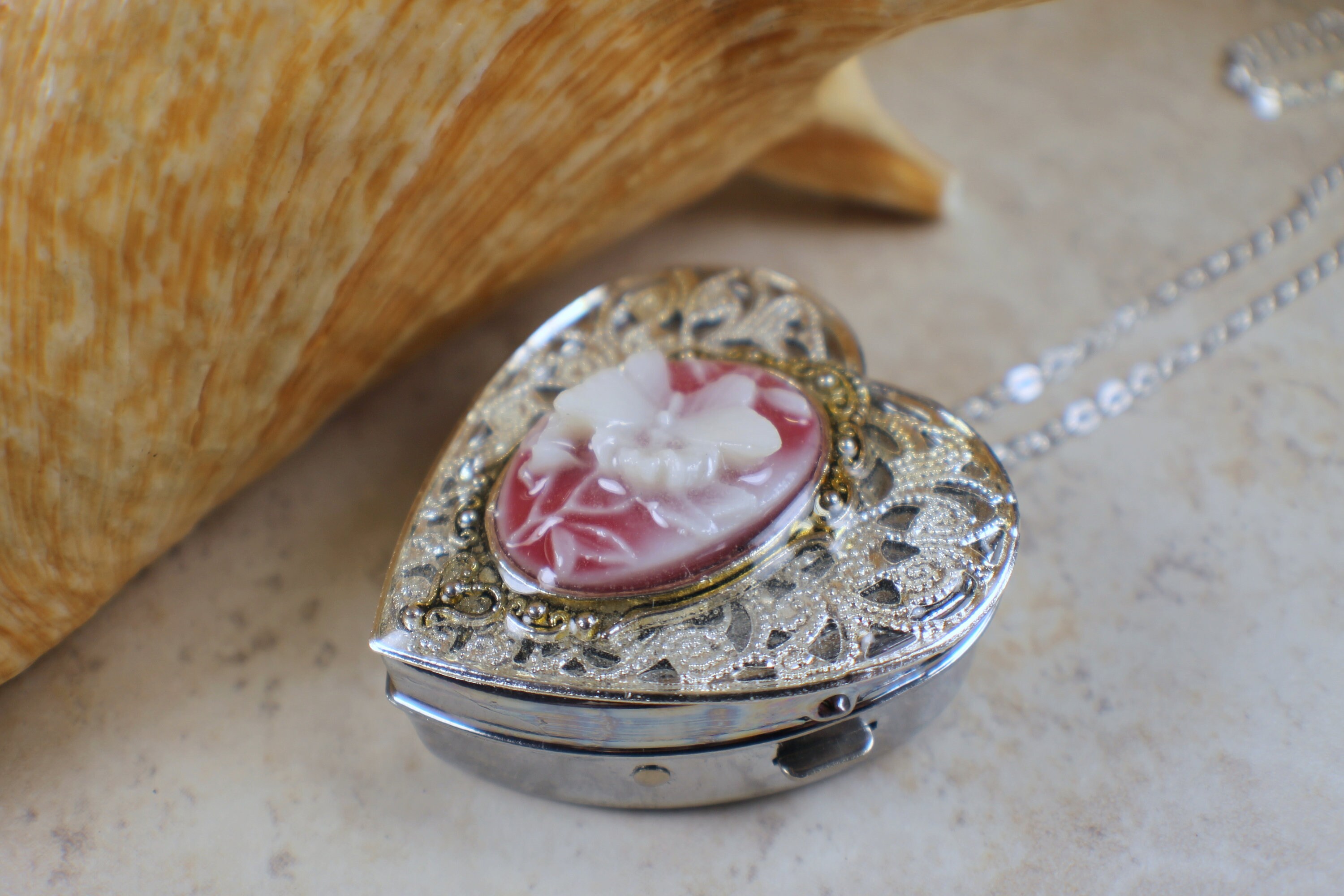 Cameo Music Box Locket Music Box Necklace Mini Music Box Etsy