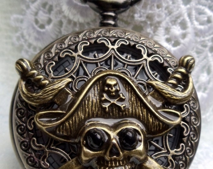 Pirate Pocket Watch Men's Pocket Watch Front Case is Etsy