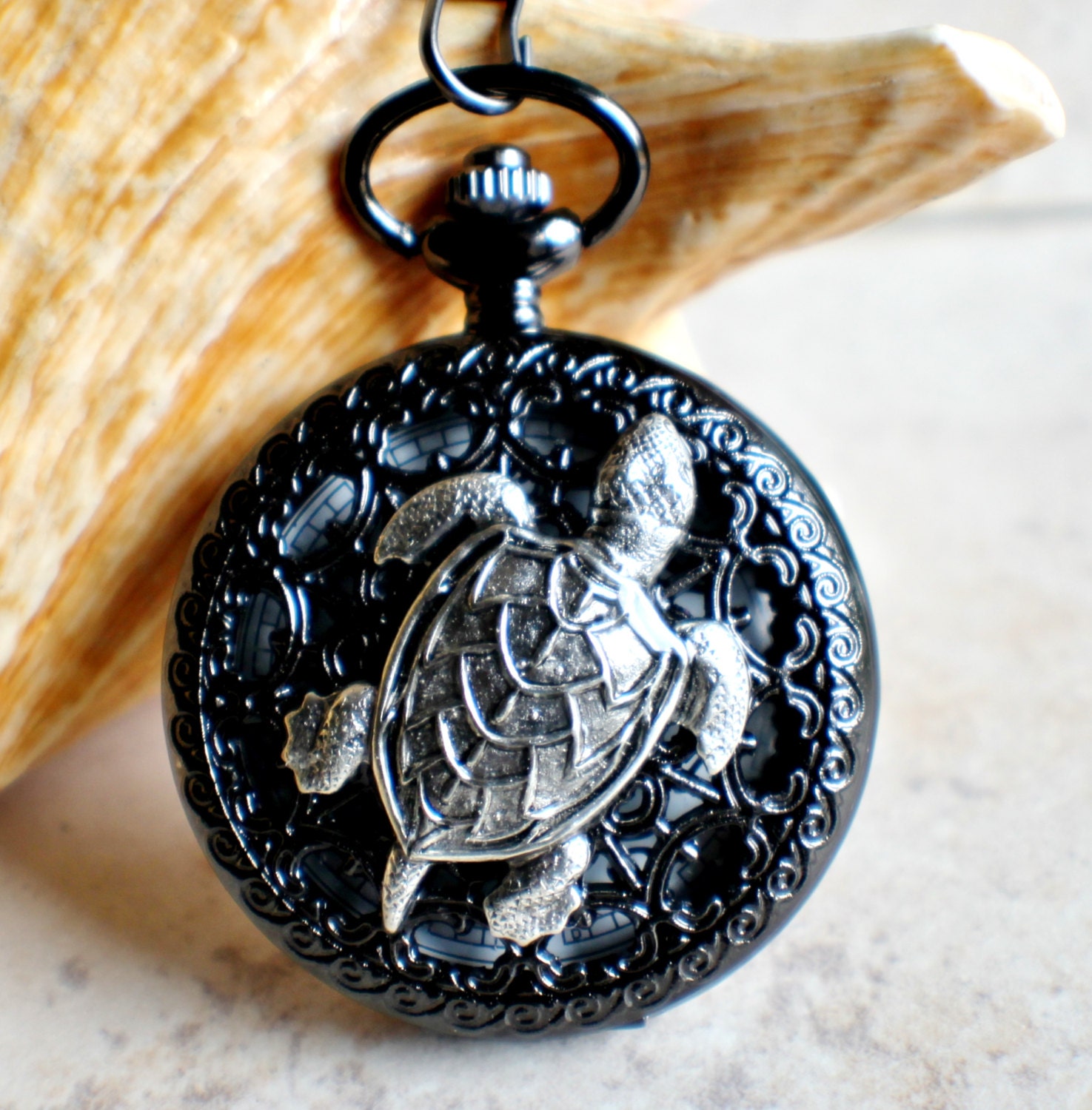 Turtle pocket watch sale