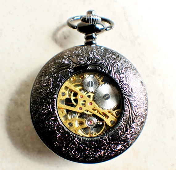 Sea Turtle Pocket Watchin Black Men s Mechanical Pocket Etsy UK