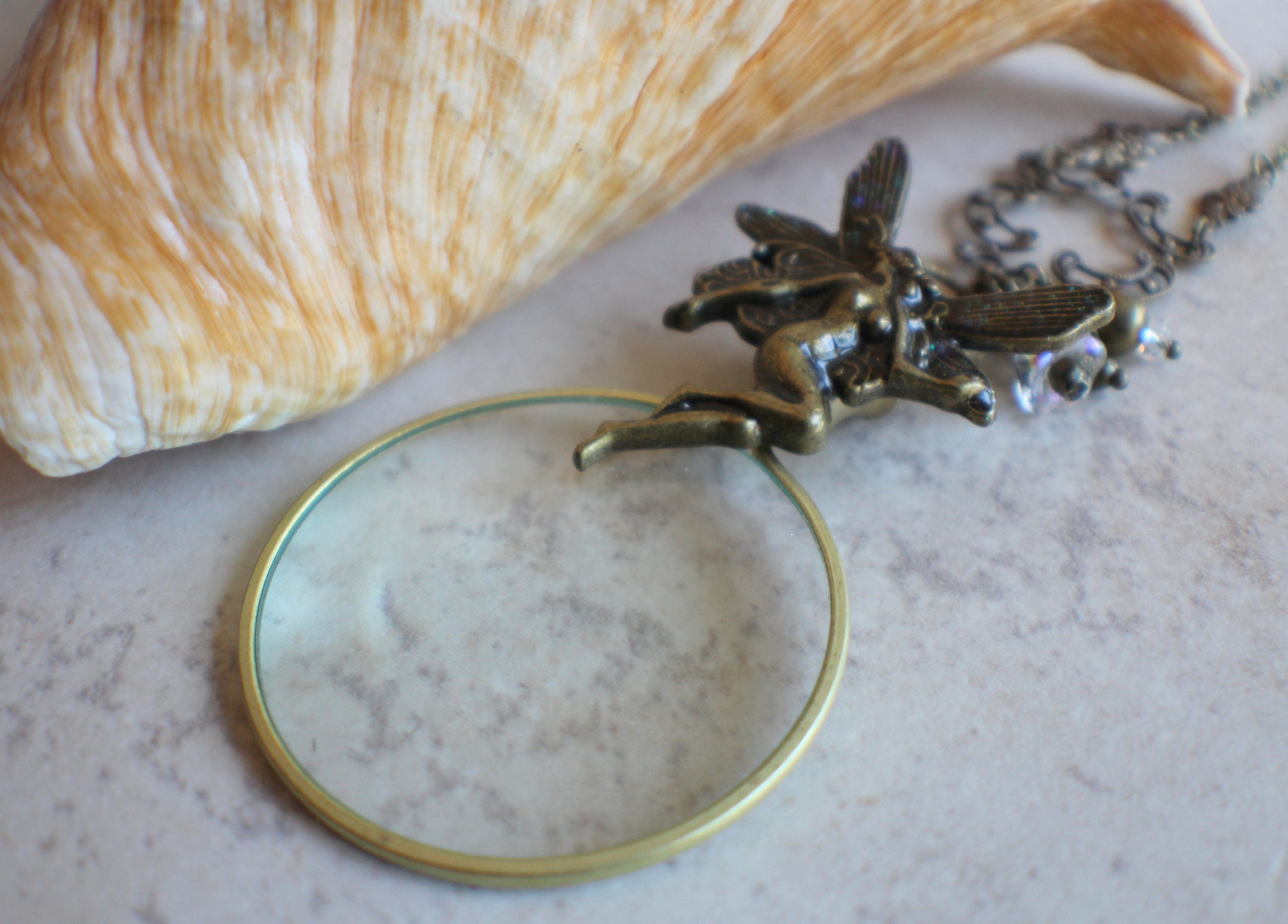 Magnifying Glass Necklace Magnifying Glass Pendant Fairy Etsy