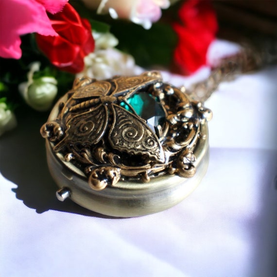 Buy Aqua Round Glass Opal Music Box Locket Online at desertcartKUWAIT