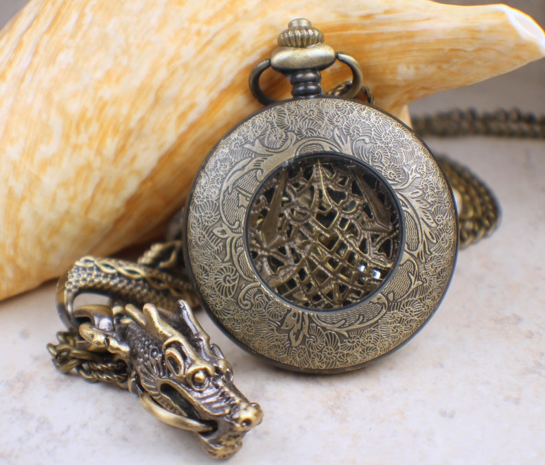 Bronze Dragon Locket Steampunk Locket Dragon Jewelry Dragon Etsy