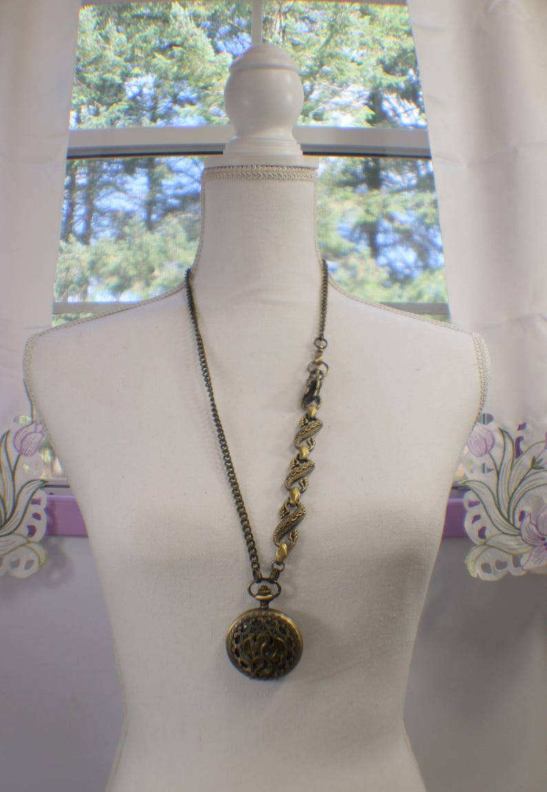 Bronze Dragon Locket Steampunk Locket Dragon Jewelry Dragon Etsy