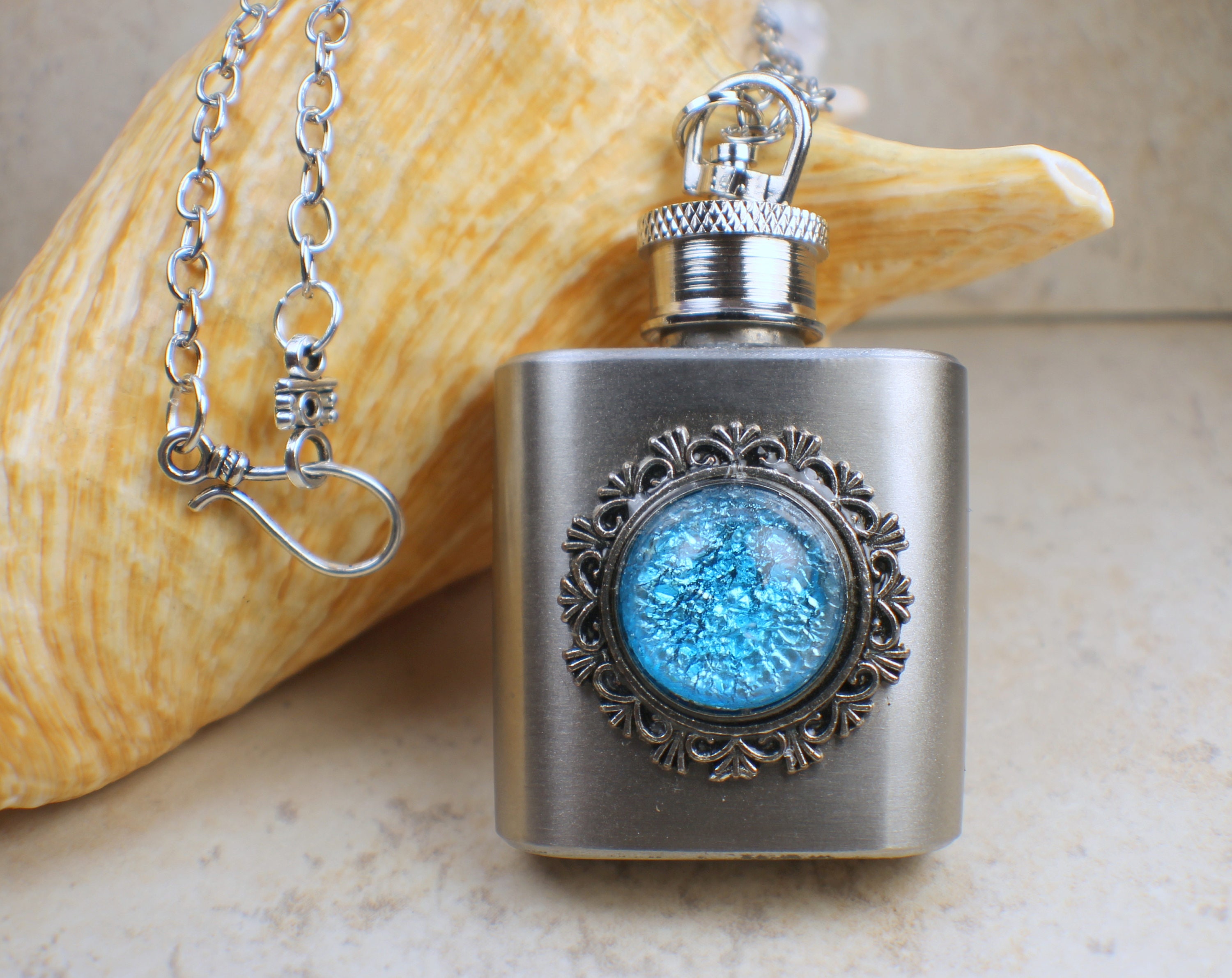 small aqua flask