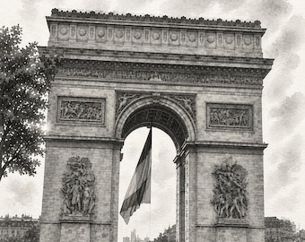 Paris black & white set of 4 - Design photography