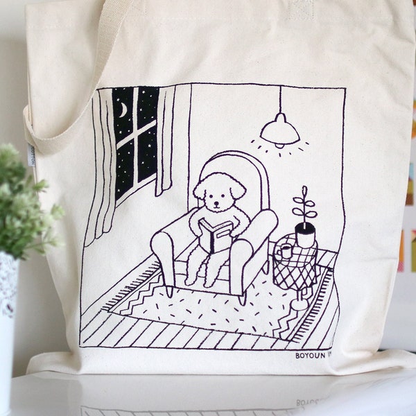 Organic Cotton Heavy Canvas Tote Bag-Mr.Cookie