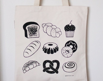 Organic Cotton Heavy Canvas Tote Bag-Breads