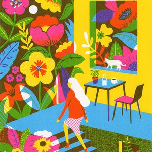 Flowery Loft, Original Screenprint image 1