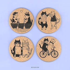 Purrfect Partners Coaster Set
