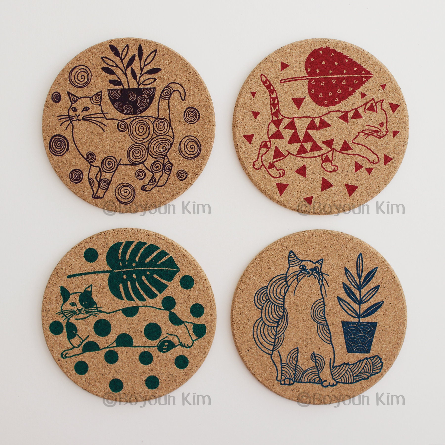 Cats Coaster Set