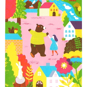 Bear Dance, Original Screenprint