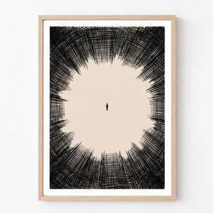 Nothing Shall Separate Us: Black and White Romans 8 Bible Wall Art