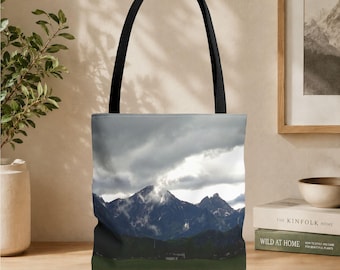 The Bavarian Alps mountain photo tote bag | scenic travel landscape